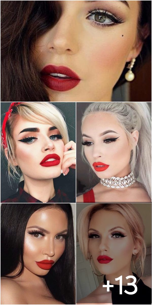 13+ Best Makeup Looks With Red Lipstick - GlamiVibe