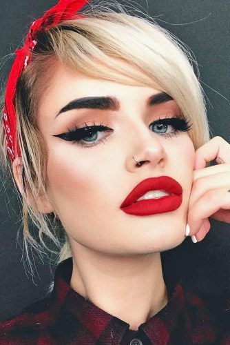 Everyday Makeup Looks Using Red Lipstick